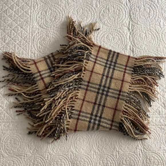 Burberry Happy Scarf Double Fringe Nova Check Lambswool Extra Long - Picture 11 of 15